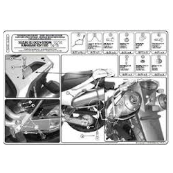 KAPPA STELAŻ KUFRÓW BOCZNYCH SUZUKI DL1000V V-STROM  KAWASAKI KLV1000