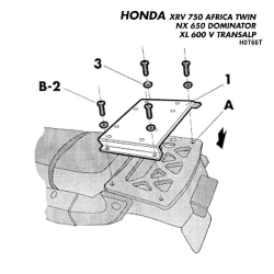 SHAD HONDA AFRICA TWIN XRV750 (91-03) STELAŻ KUFRA CENTRALNEGO