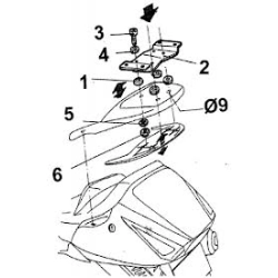 SHAD HONDA SILVERWING 400 (05-09), SILVERWING 600 (01-08) STELAŻ KUFRA CENTRALNEGO