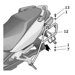 SHAD HONDA VFR800 VTEC (02-11) STELAŻE KUFRÓW BOCZNYCH