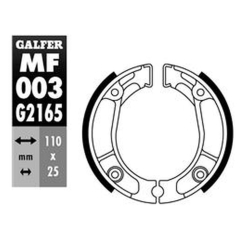 GALFER SZCZĘKI HAMULCOWE TYŁ SH304 HONDA CB 50 75-95, MBX 50/80 81-, NSR 50 88-93, XL 125 85-97, XL 200 83-, XR 125 03-,