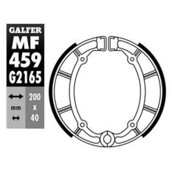 GALFER SZCZĘKI HAMULCOWE TYŁ SH515 YAMAHA XJ 650 80-88, XJ 650 SECA TURBO/XJ 750 81, XV 1000 81-85, XV 1100 86-98, XV 53