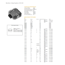DZE REGULATOR NAPIĘCIA YAMAHA FZ6 09-17; FZR 600R 95-99; SRX 700 00-02; TDM 850 96-01; TMAX 500 00-03; VT 700 VENTURE 01-03; XMAX 125 10;