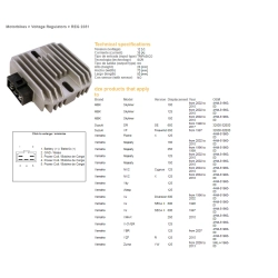 DZE REGULATOR NAPIĘCIA SUZUKI DR 650SE 96-17; XF 650 FREEWIND 97; YAMAHA 125/150/180/250 MAJESTY 96-10; XJ 600 DIVERSION 96-02; XMAX 250 10-;
