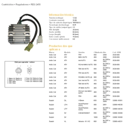 DZE REGULATOR NAPIĘCIA SUZUKI DL 650 V-STROM 04-09; SV 650 03-08; SV 1000 03-07; VL 800 VOLUSIA 01-02; LT-A QUAD RUNNER 01-02; CAGIVA; ARCTI