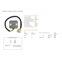 DZE REGULATOR NAPIĘCIA SUZUKI VZ 800 MARAUDER 97-04, VX 800 90-93 (SH535C-12)