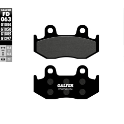 GALFER FD063G1054 KLOCKI HAMULCOWE KH092 / KH323 PÓŁMETALICZNE (GRUBOŚĆ 7,2MM)