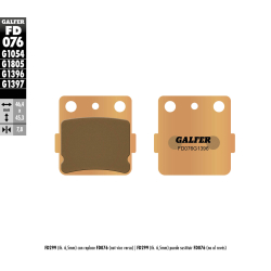 GALFER FD076G1396 KLOCKI HAMULCOWE KH084 SPIEK METALICZNY (ZŁOTE) OFF ROAD