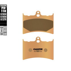 GALFER FD118G1370 KLOCKI HAMULCOWE KH126 SPIEK METALICZNY (ZŁOTE) STREET