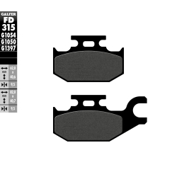GALFER FD315G1054 KLOCKI HAMULCOWE KH413 PÓŁMETALICZNE