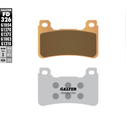 GALFER FD326G1375 KLOCKI HAMULCOWE KH390 SPIEK METALICZNY (ZŁOTE) SPORT PRZÓD (HONDA CBR 600RR 05-16, CBR 1000RR 04-16, VFR 800F 14-18, VFR 800X 15-17