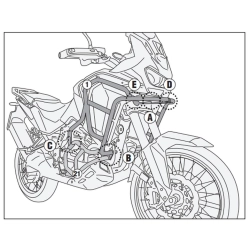 KAPPA GMOLE OSŁONY SILNIKA GÓRNE HONDA CRF 1100 L AFRICA TWIN/ ADVENTURE SPORTS 24-25 KNH1205