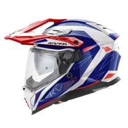 KAPPA KASK KV33 GRAPHIC WIZZARD ENDURO DUAL OFF ROAD Z SZYBĄ I BLENDĄ KOLOR BIAŁY CZERWONY NIEBIESKI ROZMIAR 56 / S (HOM