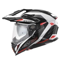 KAPPA KASK KV33 GRAPHIC WIZZARD ENDURO DUAL OFF ROAD Z SZYBĄ I BLENDĄ KOLOR CZARNY BIAŁY CZERWONY ROZMIAR 63 / XXL (HOMO