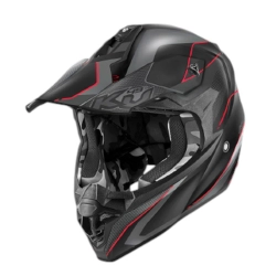 KAPPA KASK KV49 EVO CHASER CROSS KOLOR CZARNY SZARY CZERWONY MATT ROZMIAR 54 / XS ( HOMOLOGACJA ECE 22R06 ) HKKV49RCHBR5