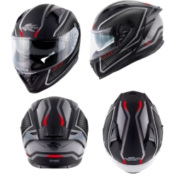 KAPPA KASK KV52 KRONOS INTEGRALNY Z BLENDĄ KOLOR CZARNY TYTANOWY MAT CARBON LOOK ROZMIAR 58 / M (HOMOLOGACJA ECE 22R06)