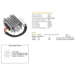 DZE REGULATOR NAPIĘCIA YAMAHA YFZ 450 04-09; YFZ 450 12-13 (SH712AB) (5TG-81960-00-00)