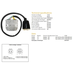 DZE REGULATOR NAPIĘCIA HONDA VT 750C SHADOW 10-18 (31600-MFE-641)