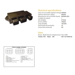 DZE MODUŁ ZAPŁONU CDI YAMAHA YFM 660 RAPTOR 01