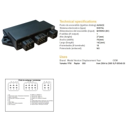 DZE MODUŁ ZAPŁONU CDI YAMAHA YFM 660 RAPTOR 04-05