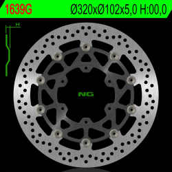 NG TARCZA HAMULCOWA PRZÓD SUZUKI GSXR ABS 1000 17-19 PŁYWAJĄCA NG1639G