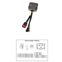 DZE REGULATOR NAPIĘCIA ROYAL ENFIELD 400 HIMALAYAN; 500 CLASSIC; GT 535 CONTINENTAL MOFSET
