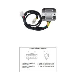 DZE REGULATOR NAPIĘCIA HONDA VT 700C SHADOW 86-87; VT 800C SHADOW 88