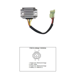 DZE REGULATOR NAPIĘCIA SUZUKI RMZ 250 10-17; RMZ 450 08-17