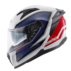 KAPPA KASK KV52 KRONOS INTEGRALNY Z BLENDĄ KOLOR BIAŁY CZERWONY NIEBIESKI CARBON LOOK ROZMIAR 60 / L (HOMOLOGACJA ECE 22