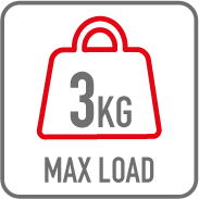 Ładowność kufra centralnego to 3kg.