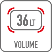 Pjemność kufra Givi B360NT TECH to 36 litrów