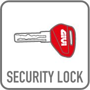 W każdym kufrze Givi V45 jest zamek Security Lock
